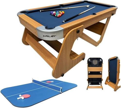 6ft 6in folding pool table - pool,