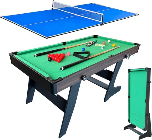 6ft folding snooker pool table - snooker,